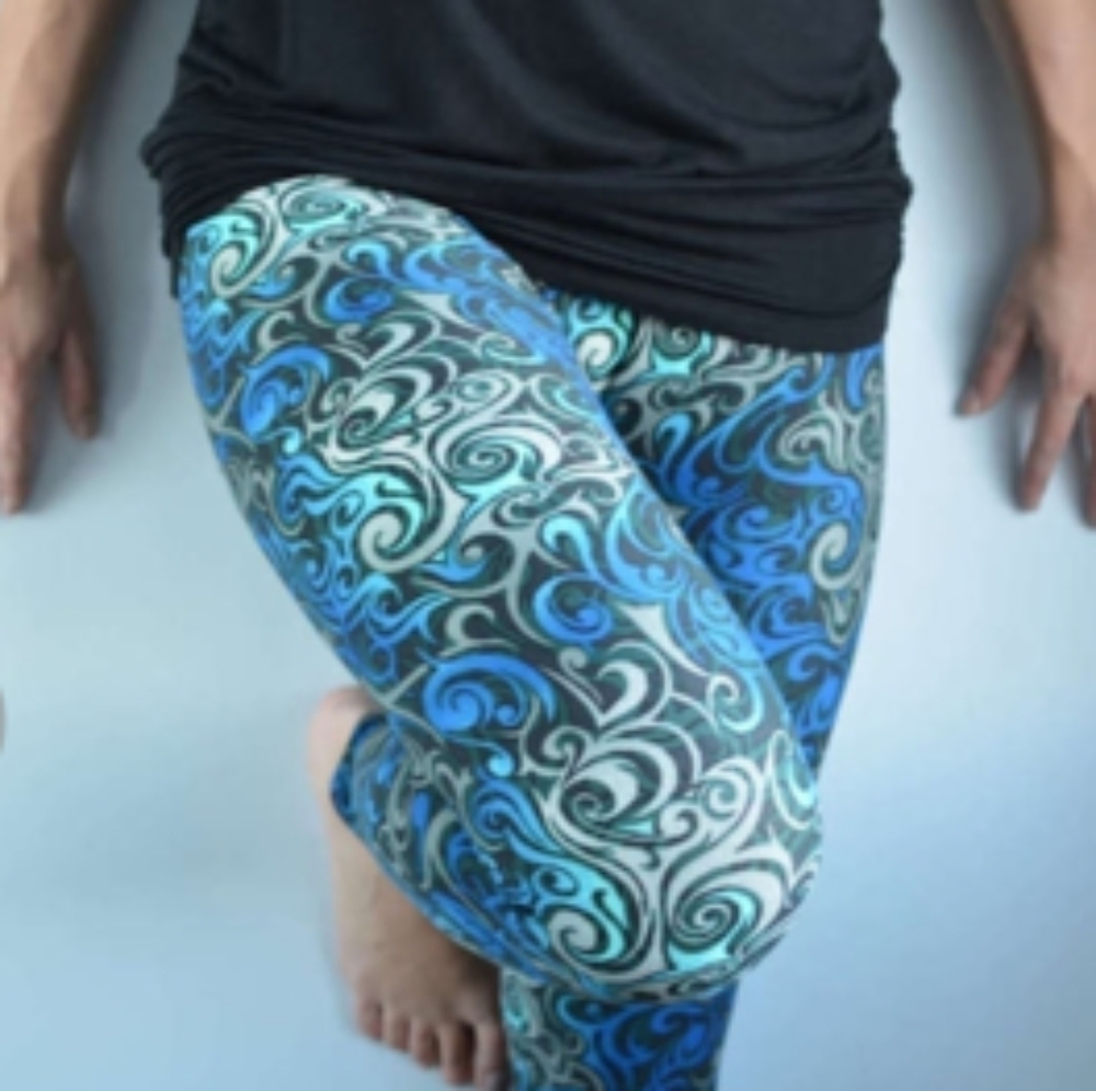 LEGGINGS DEPOT Tribal Abstract Print Full Length Leggings Size 10 NWT